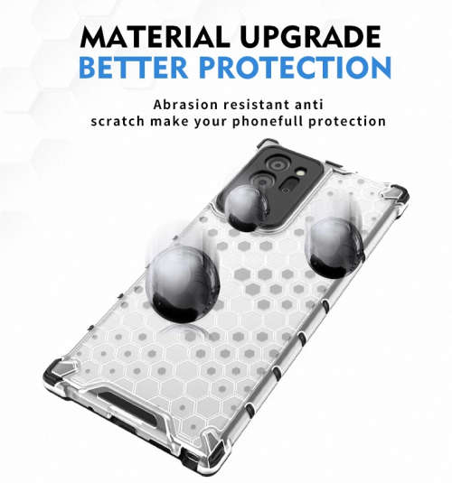 Galaxy Note 20 Ultra 5G Shockproof Honeycomb Cover - Transparent + DLife Screen Protector