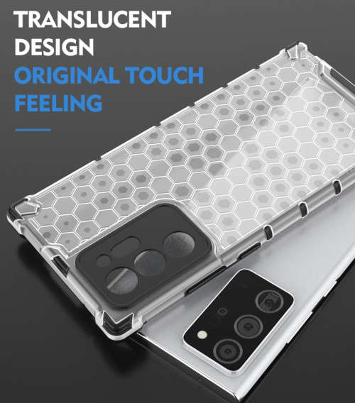 Galaxy Note 20 Ultra 5G Shockproof Honeycomb Cover - Transparent + DLife Screen Protector