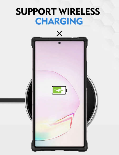 Galaxy Note 20 Ultra 5G Shockproof Honeycomb Cover - Transparent + DLife Screen Protector