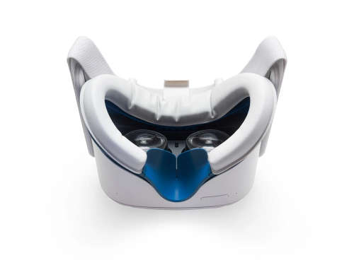 VR Cover Facial Interface and Foam Replacement Set for Oculus Quest 2 (Dark Blue and White)