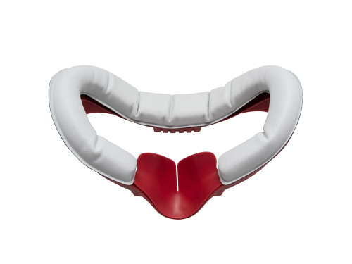 VR Cover Facial Interface and Foam Replacement Set for Oculus Quest 2 (Dark Red and White)