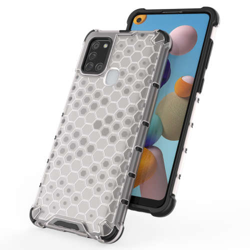 Samsung Galaxy A21S Shockproof Honeycomb Cover - Transparent **Sale**