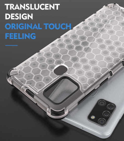 Samsung Galaxy A21S Shockproof Honeycomb Cover - Transparent **Sale**