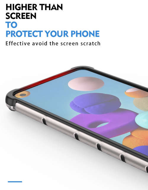 Samsung Galaxy A21S Shockproof Honeycomb Cover - Transparent **Sale**
