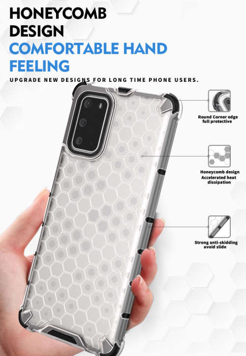 Huawei P40 P40 Pro Shockproof Honeycomb Cover - Transparent **Sale**
