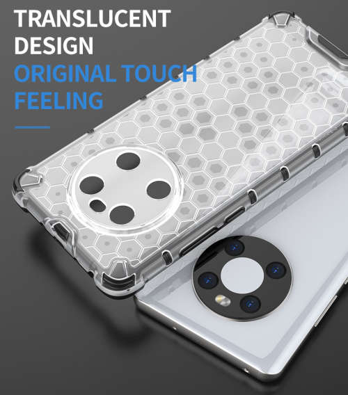 Huawei Mate 40 Shockproof Honeycomb Cover - Transparent **Sale**