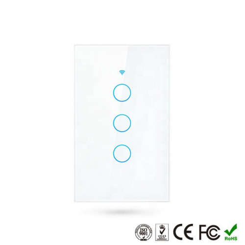 WIFI Control Smart Life Tuya 3CH US LED Smart Switch (White)
