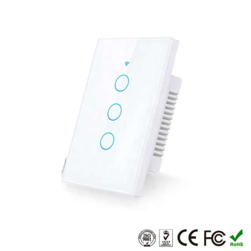 WIFI Control Smart Life Tuya 3CH US LED Smart Switch (White)