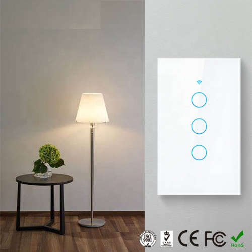 WIFI Control Smart Life Tuya 3CH US LED Smart Switch (White)