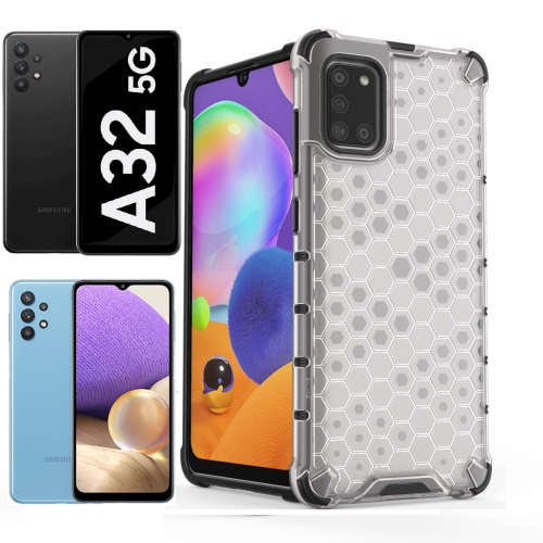 Samsung Galaxy A32 A52 A72 Shockproof Honeycomb Cover - Transparent **Sale**