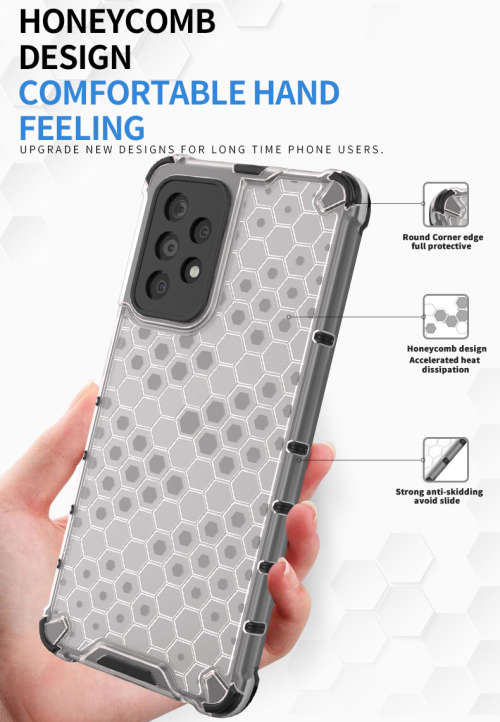 Samsung Galaxy A32 A52 A72 Shockproof Honeycomb Cover - Transparent **Sale**