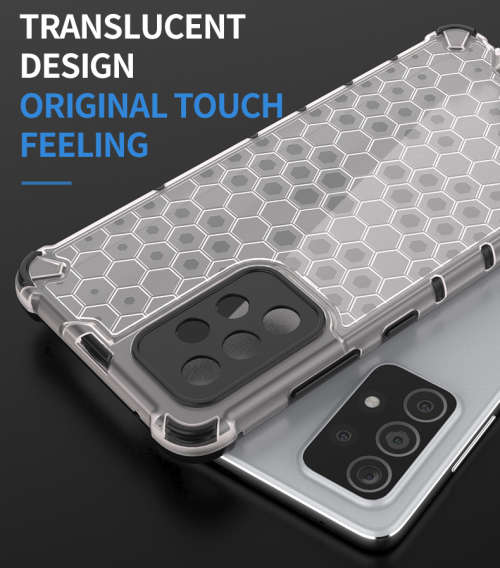 Samsung Galaxy A32 A52 A72 Shockproof Honeycomb Cover - Transparent **Sale**