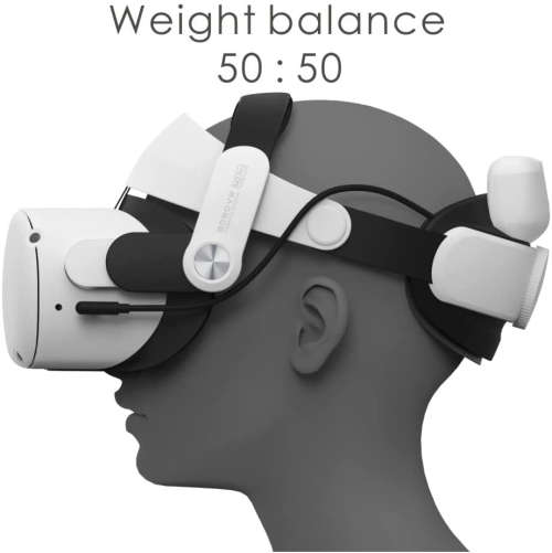 BOBOVR M2 Pro Battery Pack Head Strap for Oculus Quest 2 with 5200mah Replaceable Power Bank