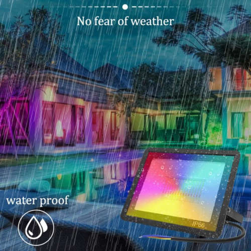 WIFI Control Smart Life Tuya IP66 Outdoor 30W RGBCW LED Floodlight