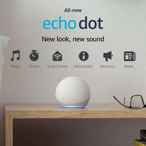 All-new Echo Dot (4th Gen) | Smart speaker with Alexa | Glacier White *Sale*