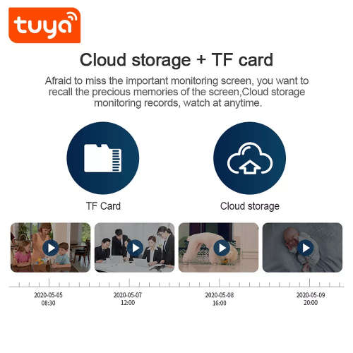 WIFI Control Smart Life Tuya Waterproof Outdoor 5MP HD PTZ Floodlight CCTV Camera