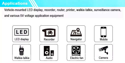 12V / 24V DC to 5V 3A DC Converter Dual USB Output (15W Max)