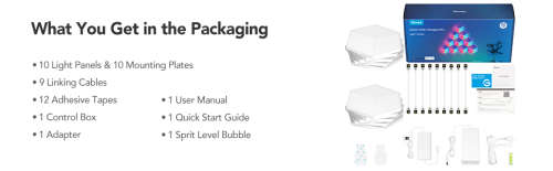 Govee Glide Hexa Pro Light Panels, RGBIC 3D Hexagon Wall Lights, Wi-Fi LED Creation Light with Music