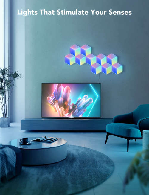 Govee Glide Hexa Pro Light Panels, RGBIC 3D Hexagon Wall Lights, Wi-Fi LED Creation Light with Music