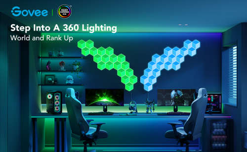 Govee Glide Hexa Pro Light Panels, RGBIC 3D Hexagon Wall Lights, Wi-Fi LED Creation Light with Music