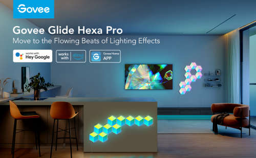 Govee Glide Hexa Pro Light Panels, RGBIC 3D Hexagon Wall Lights, Wi-Fi LED Creation Light with Music
