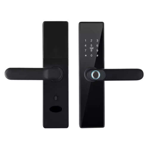 WIFI Control Smart Life Tuya Digital Fingerprint Door Handle Lock (Black)