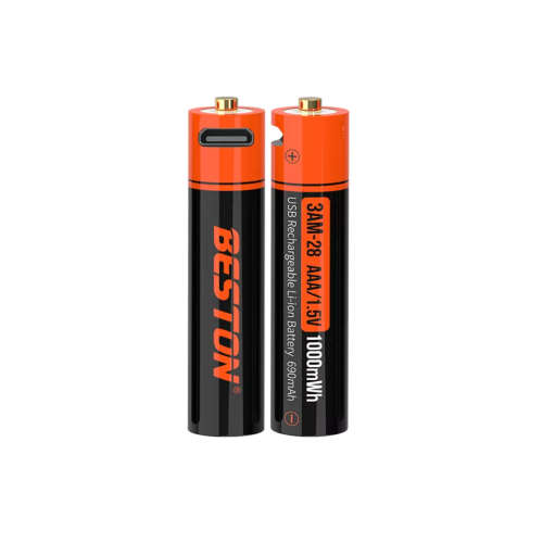 BESTON AAA Micro USB Rechargeable Lithium Battery | 10380 | 1.5V | 690mAh | 2 Pack