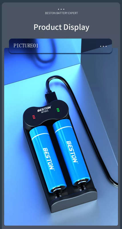 BESTON 18650 Rechargeable Lithium Battery | Flat Positive Head | 18650 | 3.7V | 2800mAh | 1 Pack