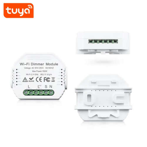 WIFI Control Smart Life Tuya 1CH LED Dimmer Smart Switch (White)