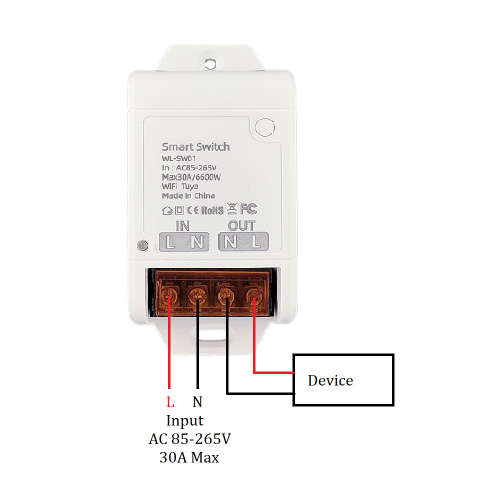 WIFI Control Smart Life Tuya 30A 6600W Switch Circuit Breaker Relay
