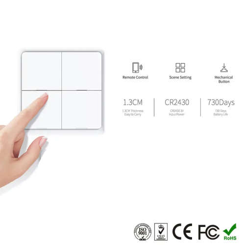 Smart Life Tuya Zigbee Wireless 4CH Scene Switch