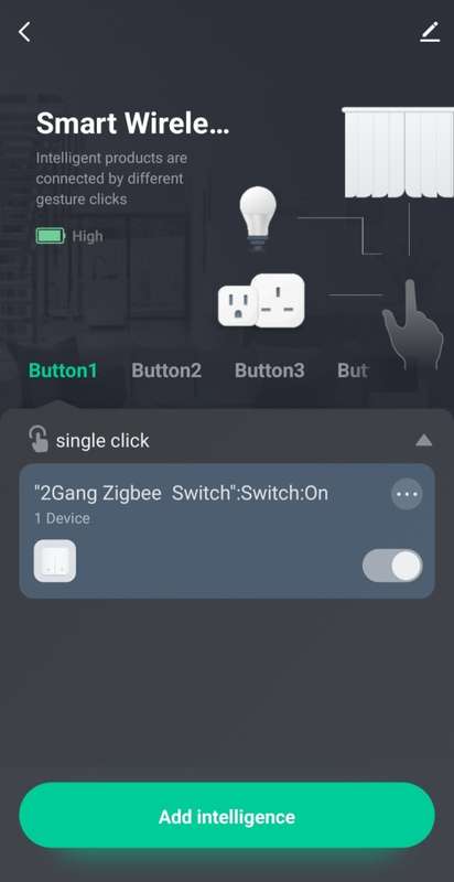 Smart Life Tuya Zigbee Wireless 4CH Scene Switch