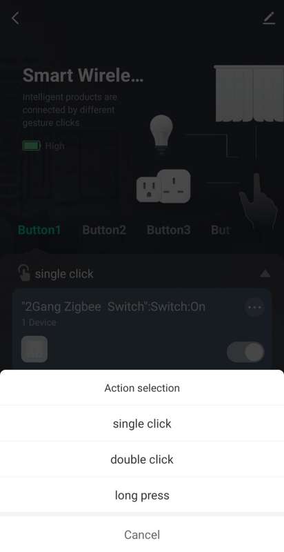 Smart Life Tuya Zigbee Wireless 4CH Scene Switch