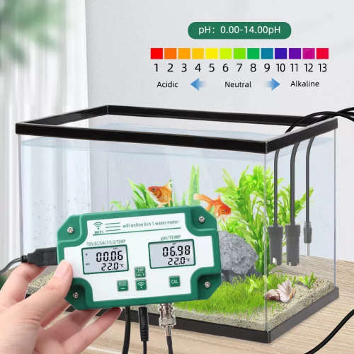 WIFI Control Smart Life Tuya Water Quality Detector 6 IN 1 TDS/EC/PH/Salinity/G.S/Temperature Tester