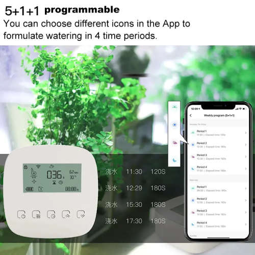 WIFI Control Smart Life Tuya Watering Switch Drip Irrigation System Double Pump Sprinkler