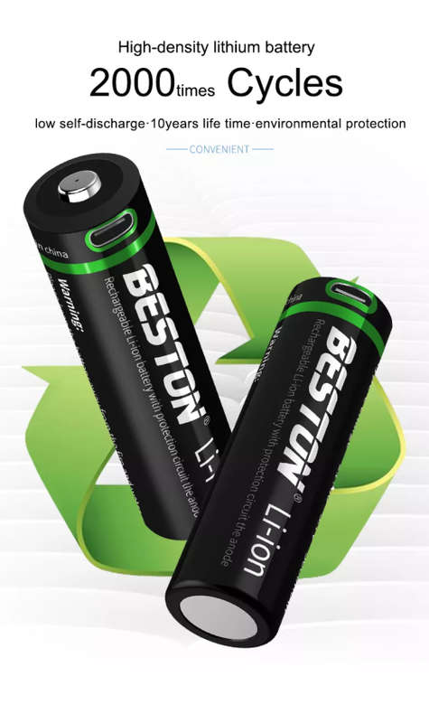 BESTON 21770 USB C Rechargeable Lithium Battery | 3.7V | 5000mAh | 1 Pack