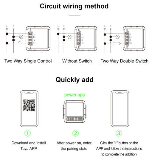 Smart Life Tuya WIFI 1CH 250W LED Light / 10A 2200W Appliance Neutral Mini Switch Circuit Breaker