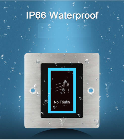 Access Control Embedded IP66 12V 24V Infrared No Touch Exit Button Door Release Button