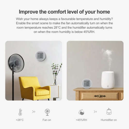 Smart Life Tuya WIFI Temperature Humidity Sensor with LCD Display