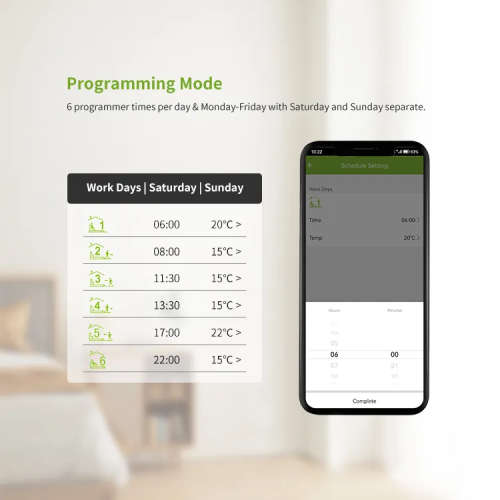 Smart Life Tuya WIFI Thermostat LCD Display Touch Screen Floor Heating Temperature Controller |Black