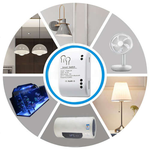Smart Life Tuya WIFI 1CH 5V or 85-250V Door Gate Garage Opener Inching Relay Module with RF433Mhz