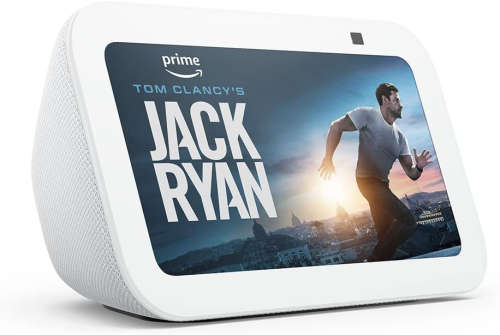 Echo Show 5 (3rd Gen, 2023 release) Smart display with deeper bass and clearer sound | Glacier White