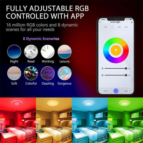 Smart Life Tuya Zigbee Ceiling LED Light 36W CCT 2700-6500K | RGB 4-10W | 240V
