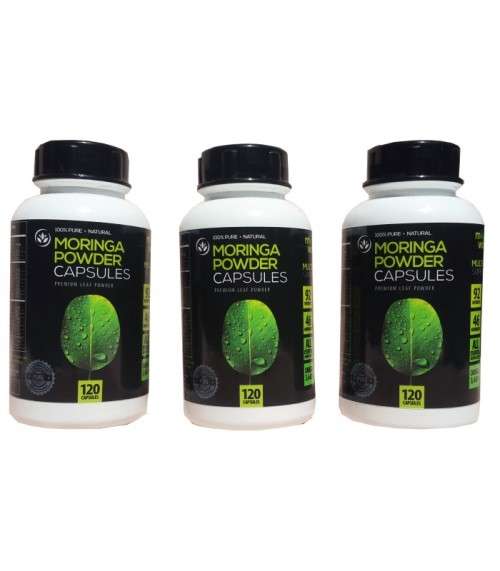 Moringa Leaf Powder Capsules (120 caps) - Moringa World