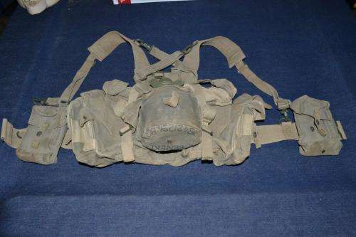 SADF Pattern 73 Kidney pouches with extra ammo pouches and water bottle.