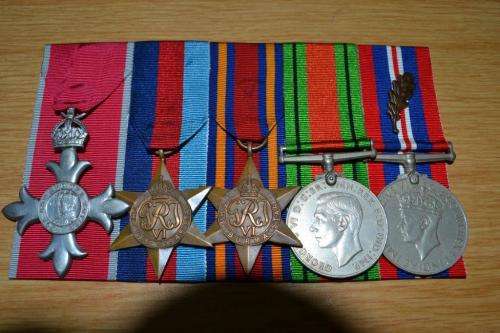 WWII British Issue MBE group of 5 with MID emblem. Unknown Recipient.
