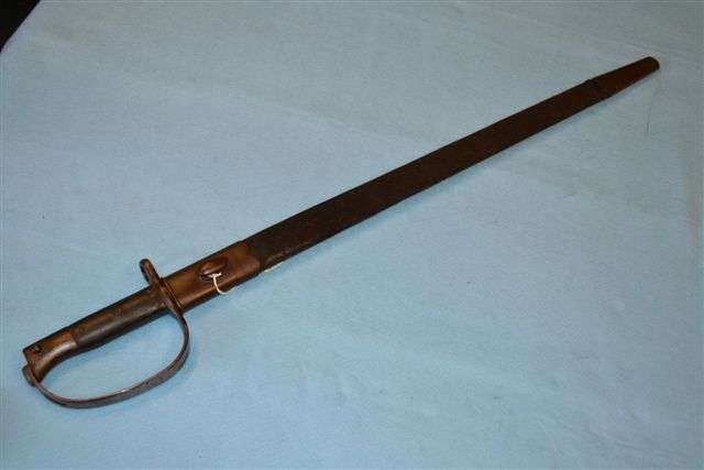 British Pattern 1879 Artillery Sawback sword Bayonet. From 1859 pattern.