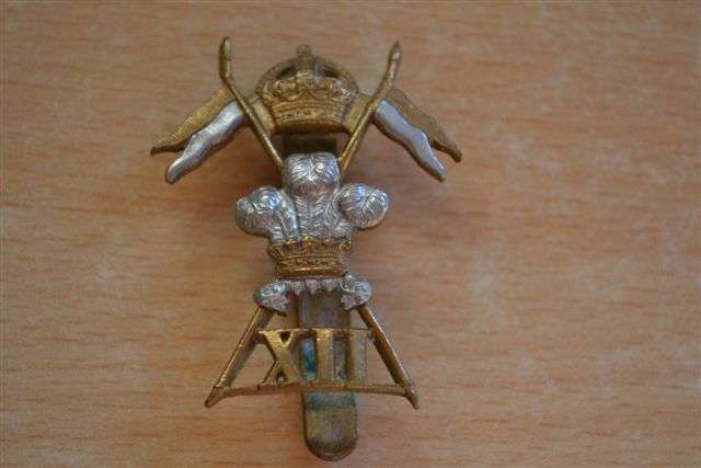 12th Lancers cap badge.