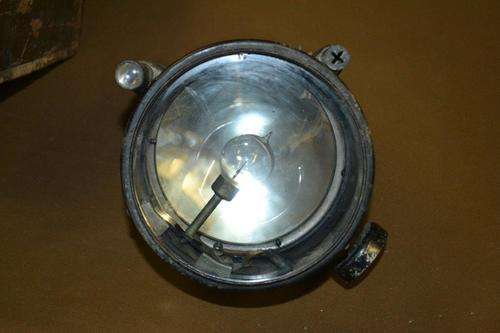 WWI Lucas Long Range Signal Lamp in original wooden box with spares.