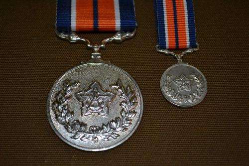 SADF General service medals. Full size and miniature.